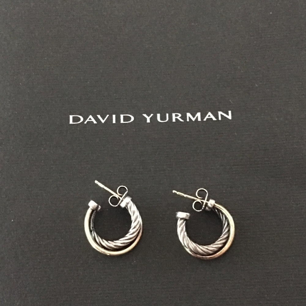 David Yurman Crossover Hoop Earings